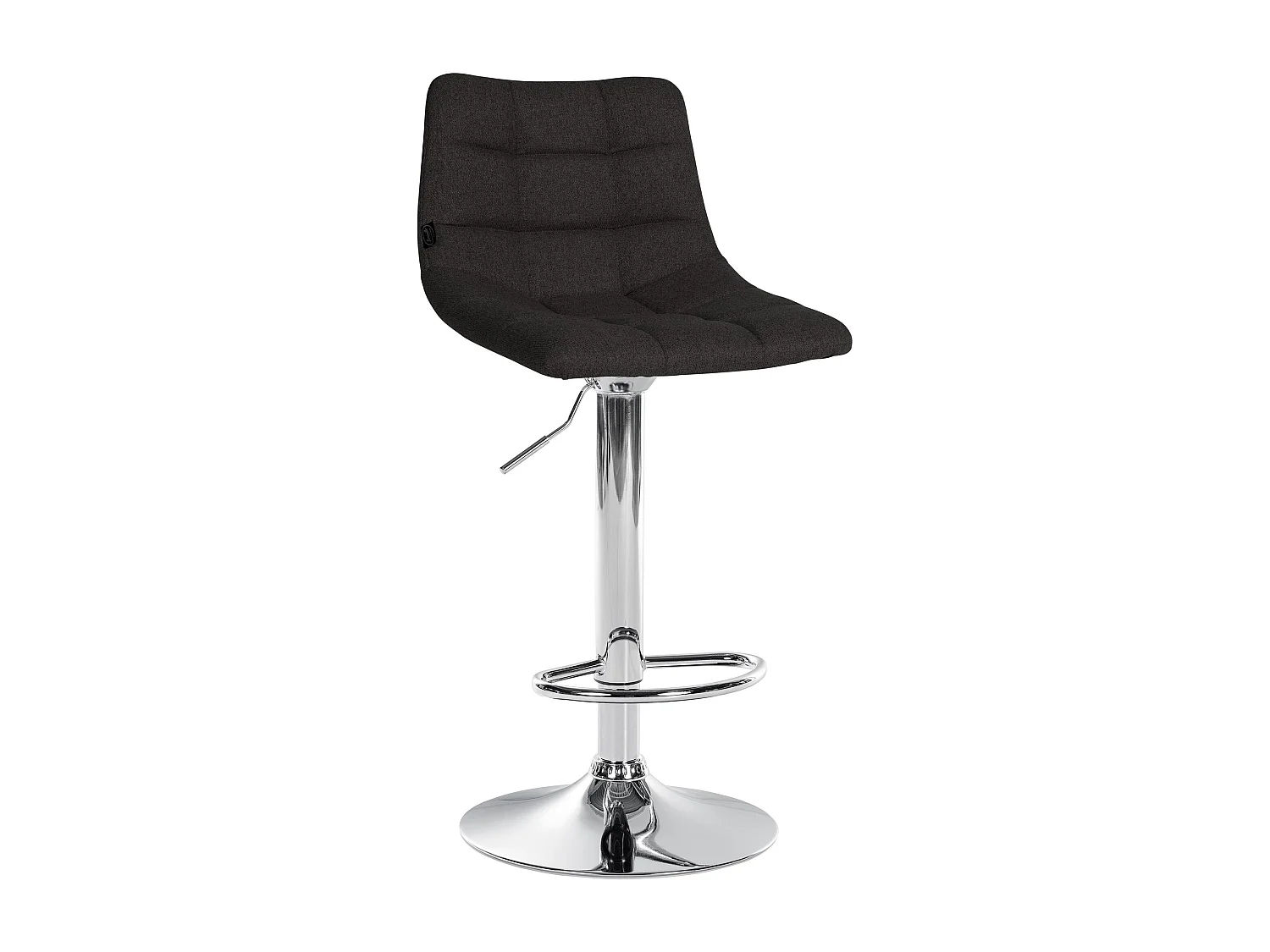 Lot de 2  Tabouret de bar - Tissu & Métal - Noir - Jerry