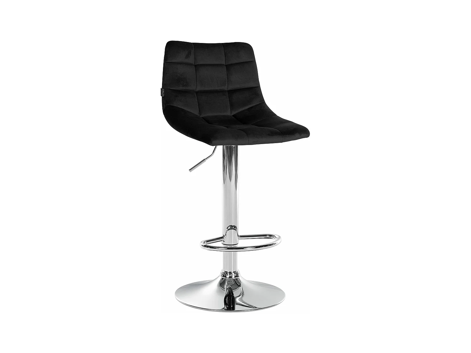 Tabouret de bar - Velours & Métal - Noir - Jerry