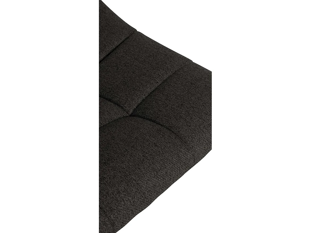 Lot de 2  Tabouret de bar - Tissu & Métal - Gris foncé - Jerry