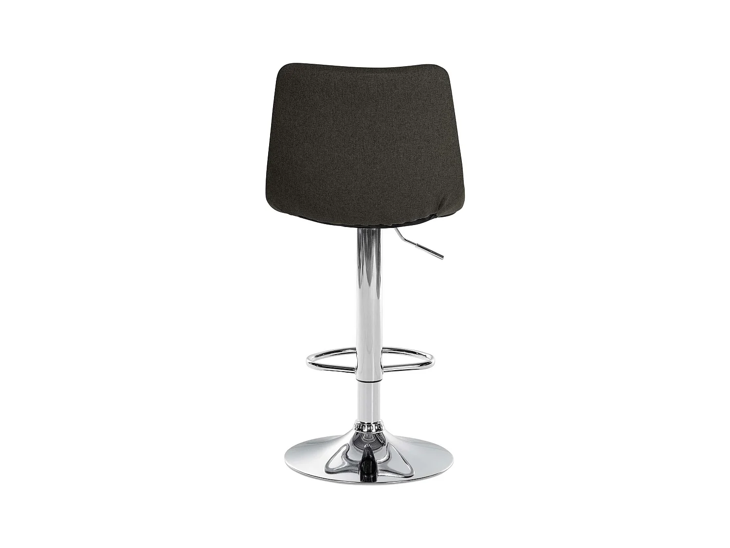 Lot de 2  Tabouret de bar - Tissu & Métal - Gris foncé - Jerry
