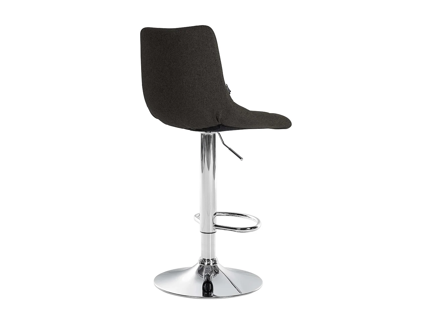 Lot de 2  Tabouret de bar - Tissu & Métal - Gris foncé - Jerry