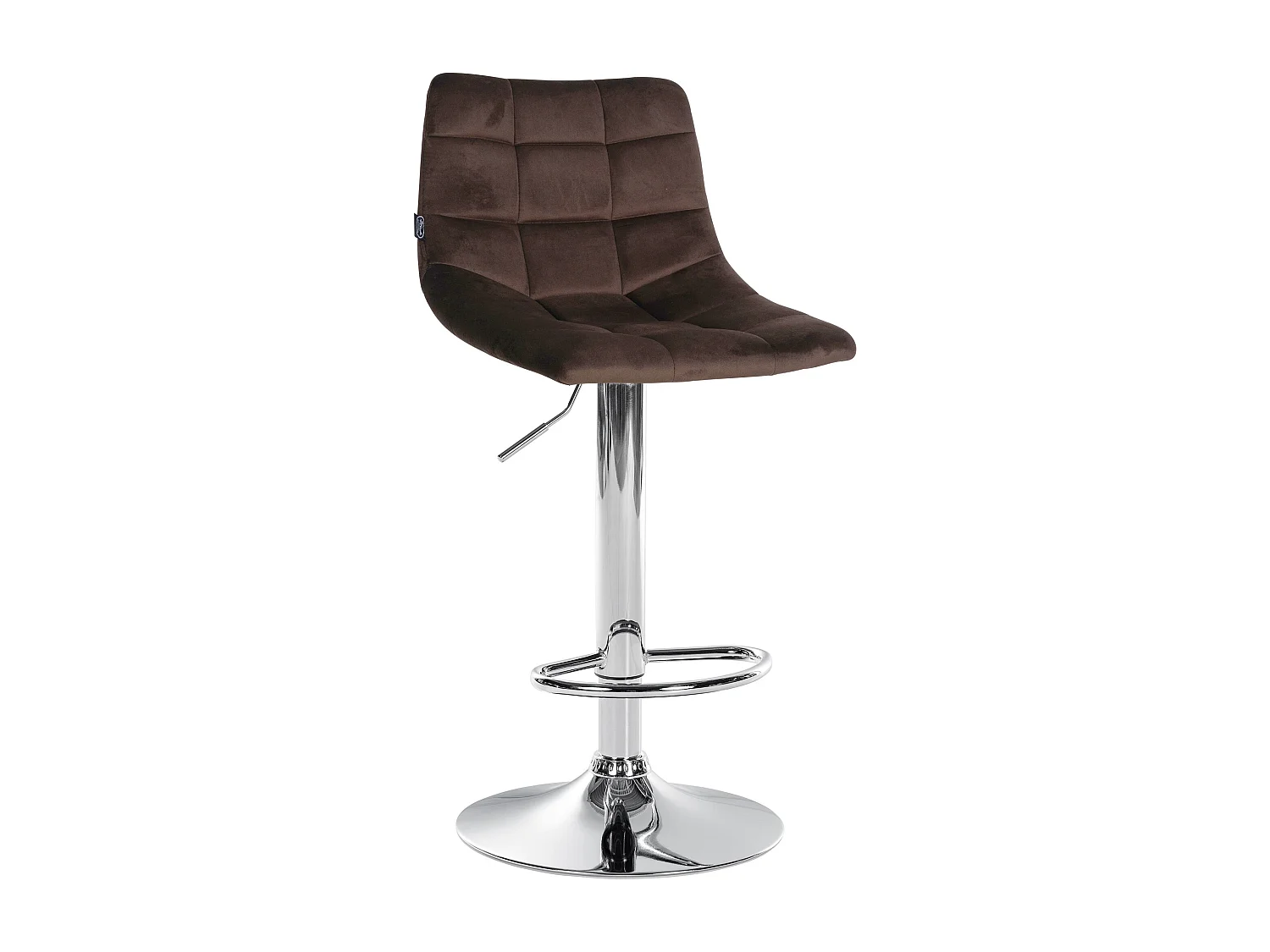 Tabouret de bar - Velours & Métal - Marron - Jerry