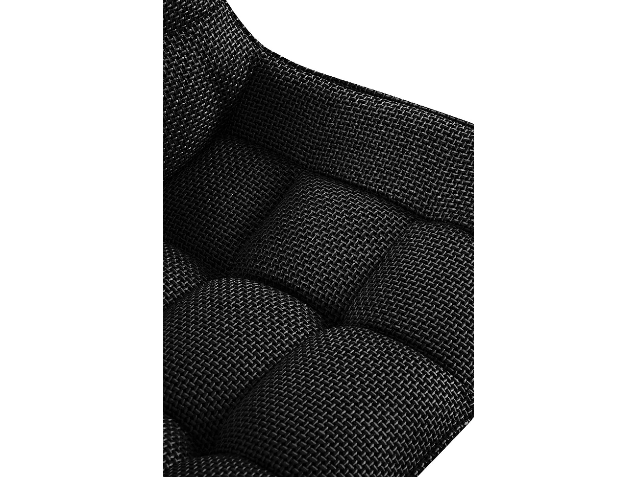 Lot de 4  chaise salle à manger - Tissu & Noir - Gris titane - Saranda