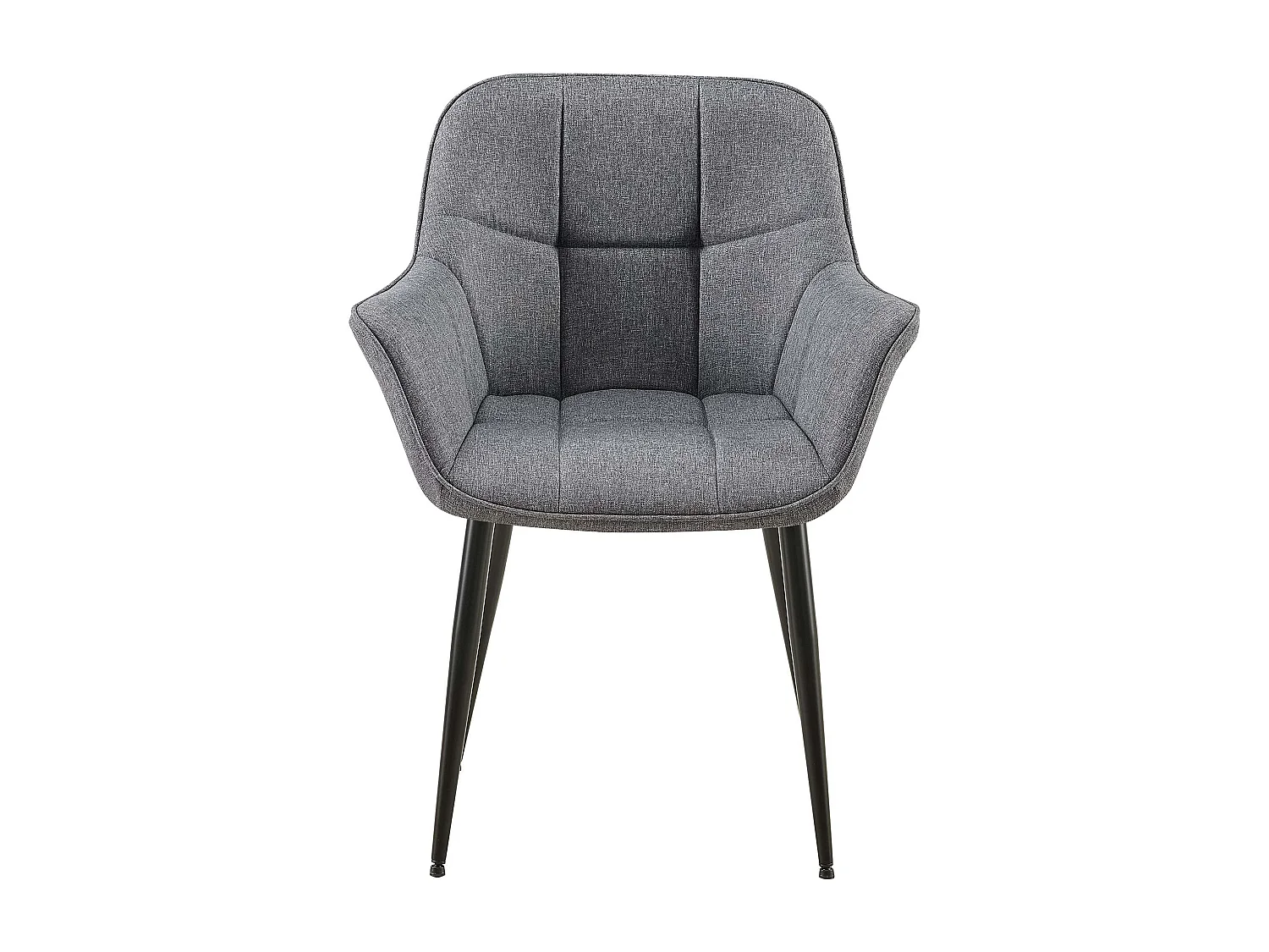 chaises avec accoudoirs - Tissu - Gris foncé - Roseville