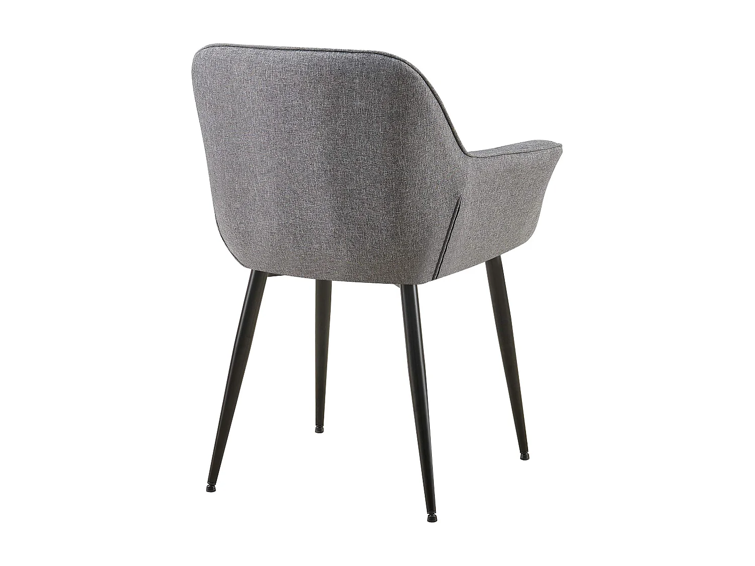 chaises avec accoudoirs - Tissu - Gris foncé - Roseville