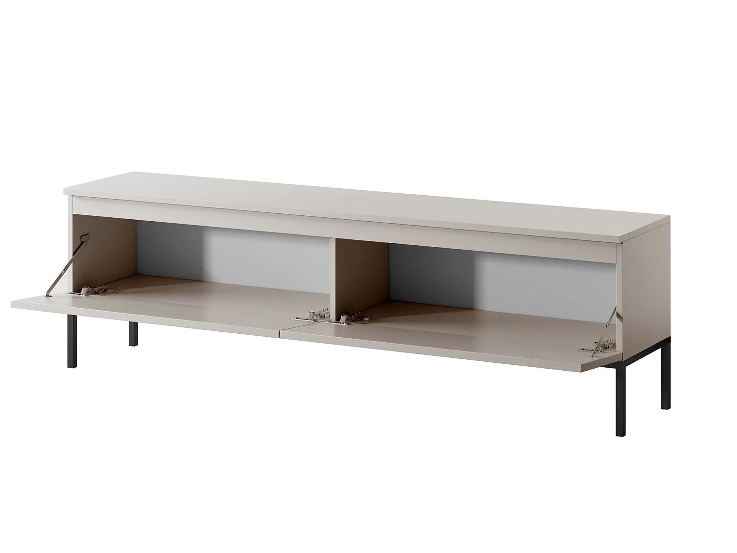 Mobile TV - 150 cm - beige con piedini neri - BEMMI