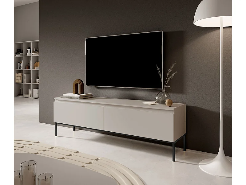 Mobile TV - 150 cm - beige con piedini neri - BEMMI