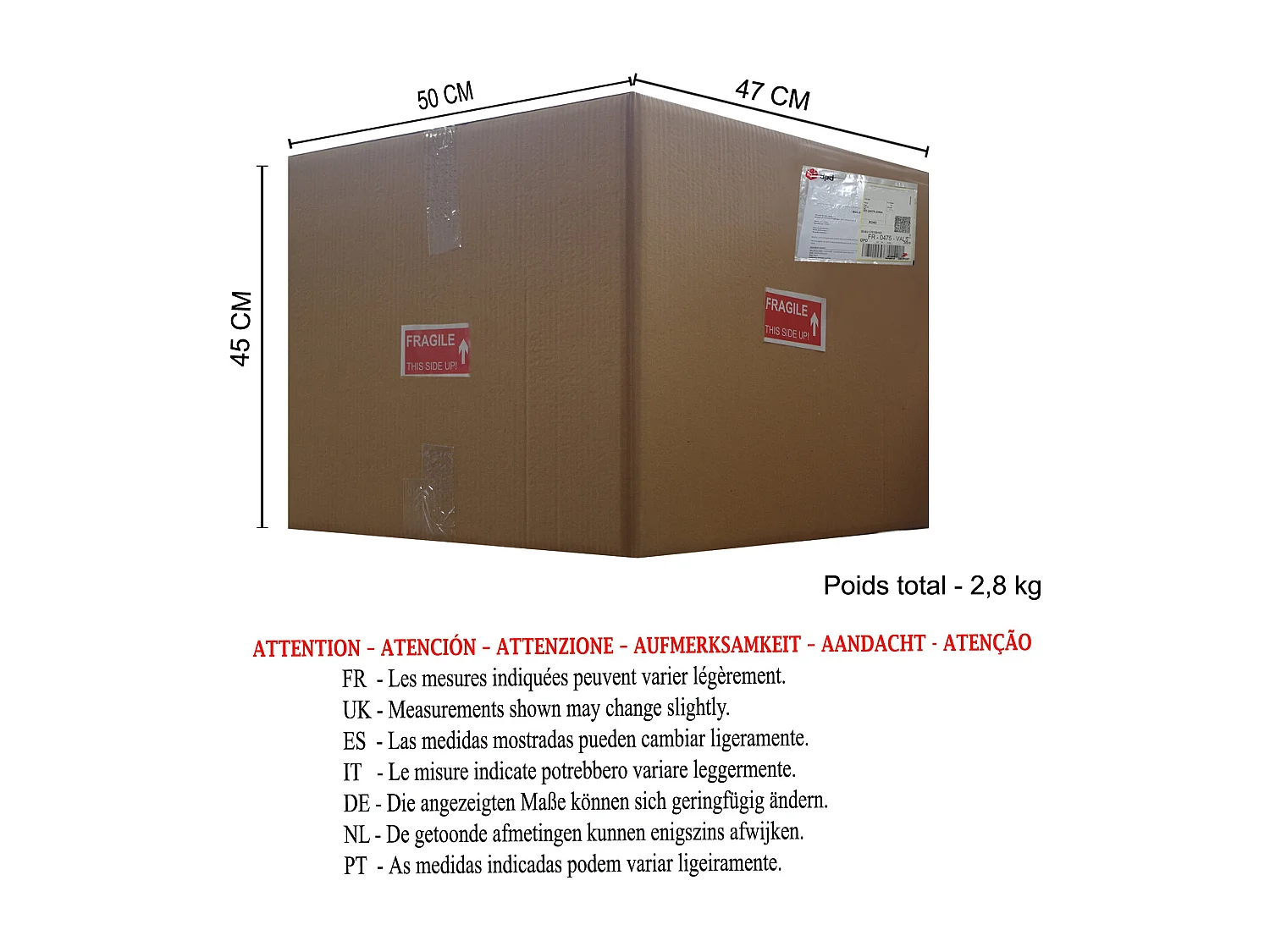 Suspension TOSEL ,métal,Orange ,H110xD43xP43cm