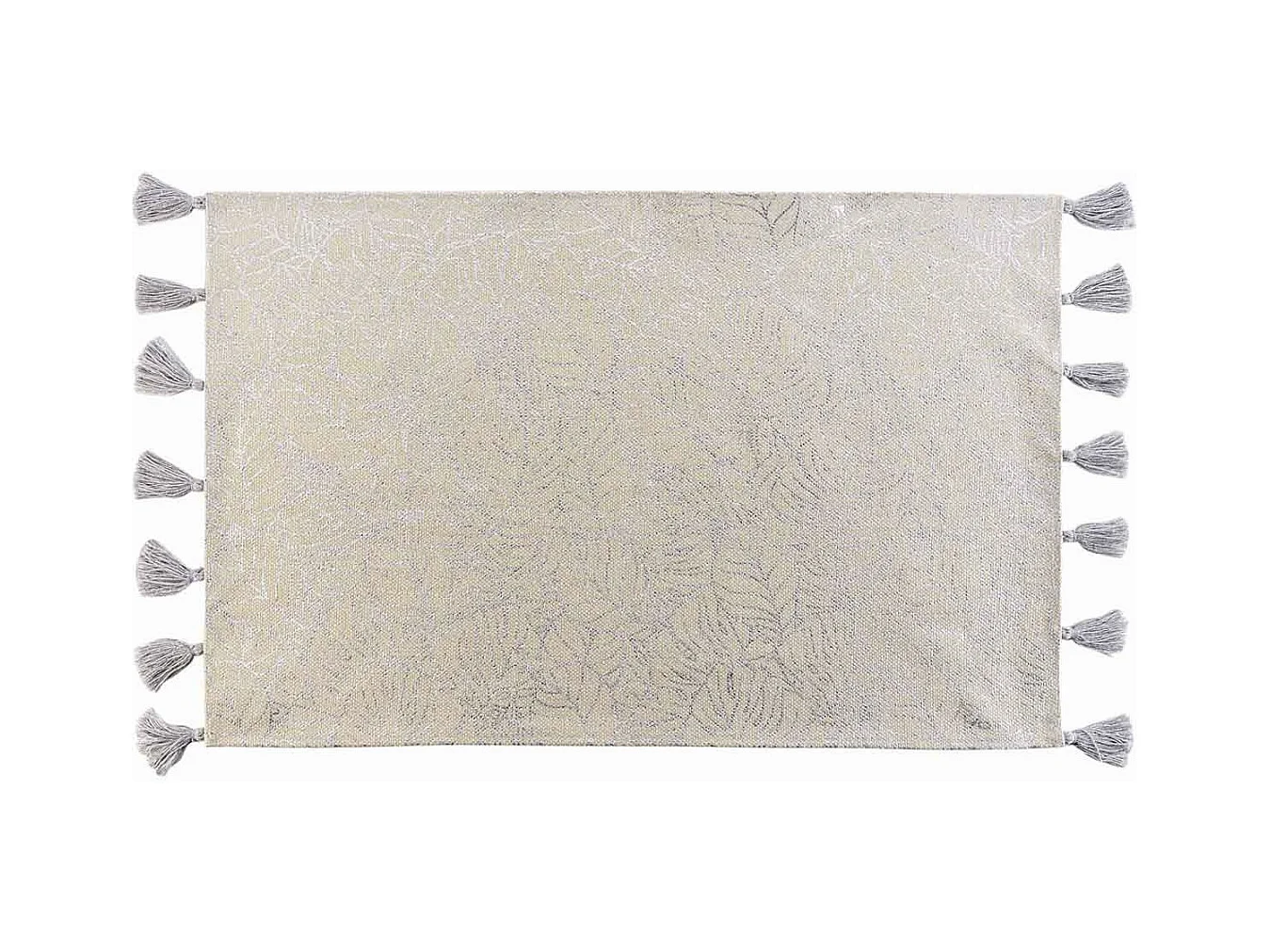 Tapis Déco Imprimé "Solea" 60x90cm Argent