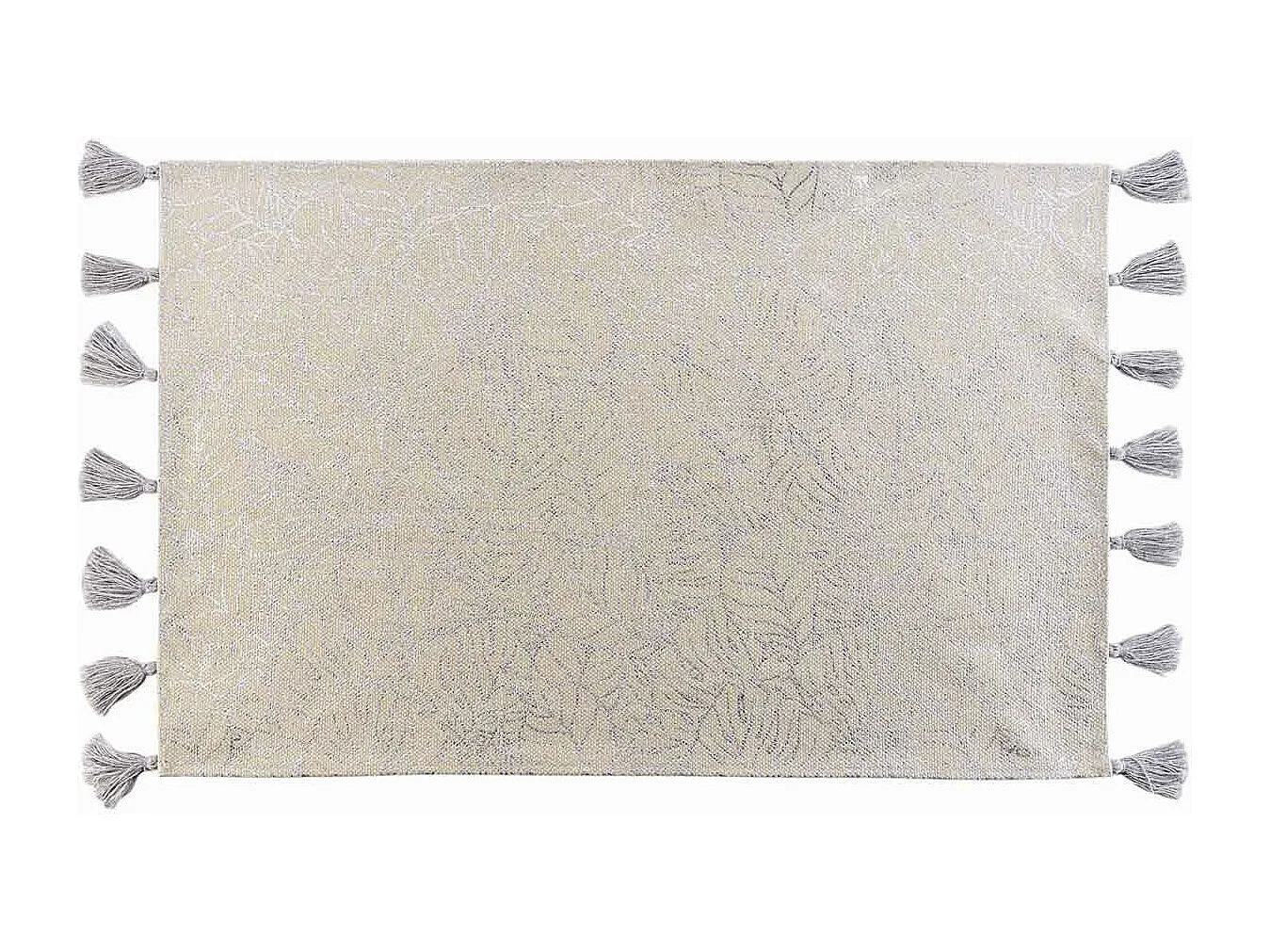Tapis Déco Imprimé "Solea" 60x90cm Argent
