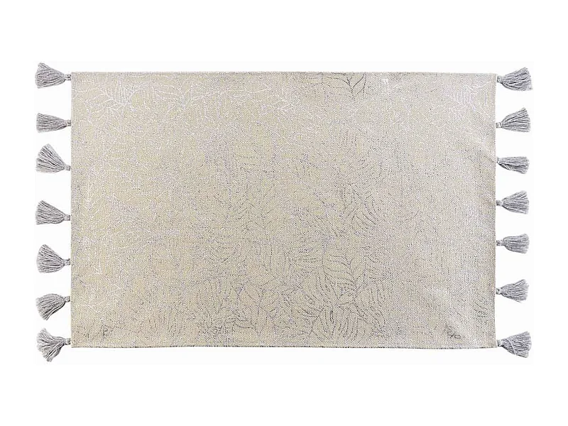 Tapis Déco Imprimé "Solea" 60x90cm Argent