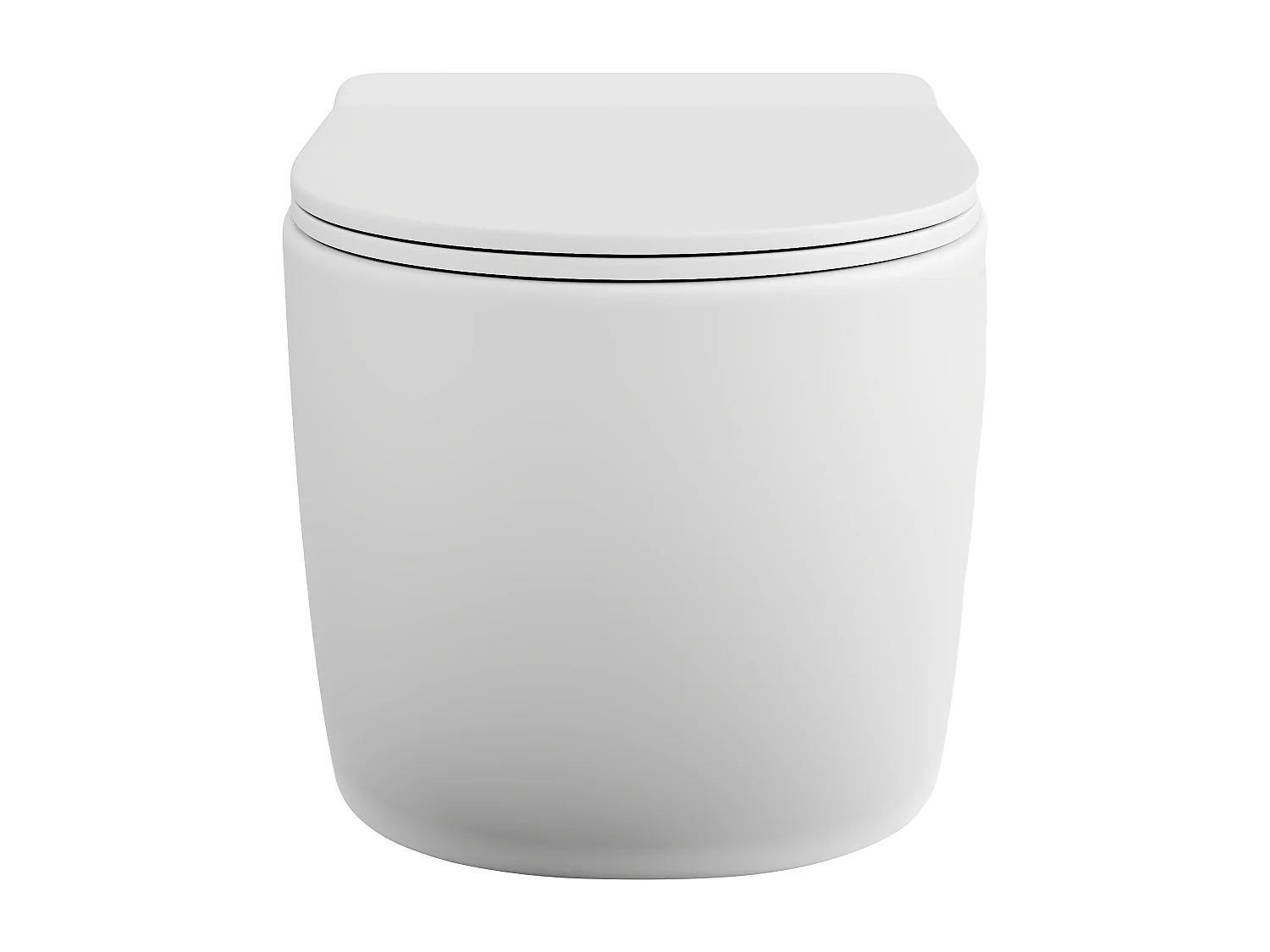 Set voor hang-wc van mat wit keramiek met voorwandsysteem en bedieningsplaat - JAVOINE