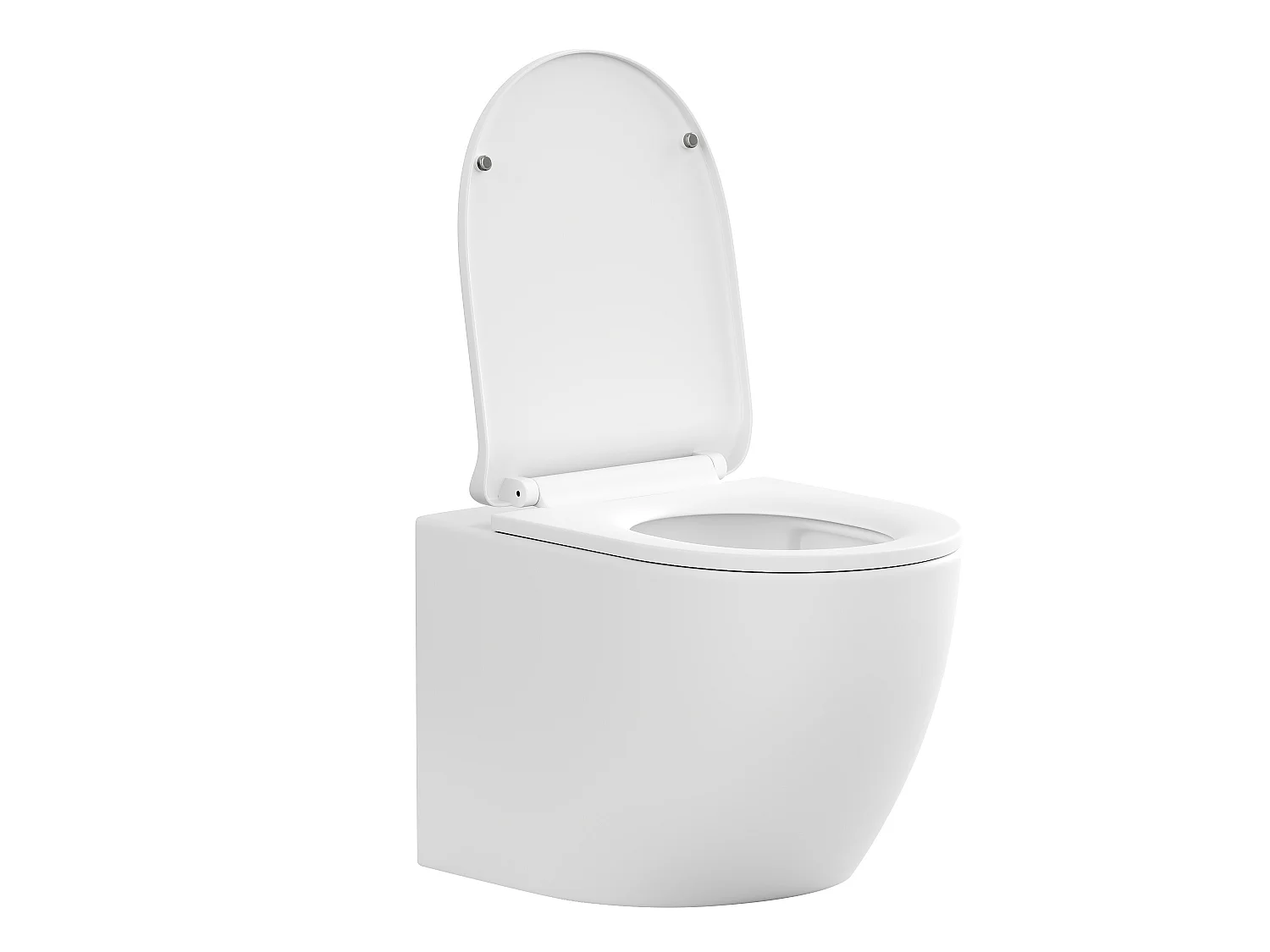 Set voor hang-wc van mat wit keramiek met voorwandsysteem en bedieningsplaat - JAVOINE