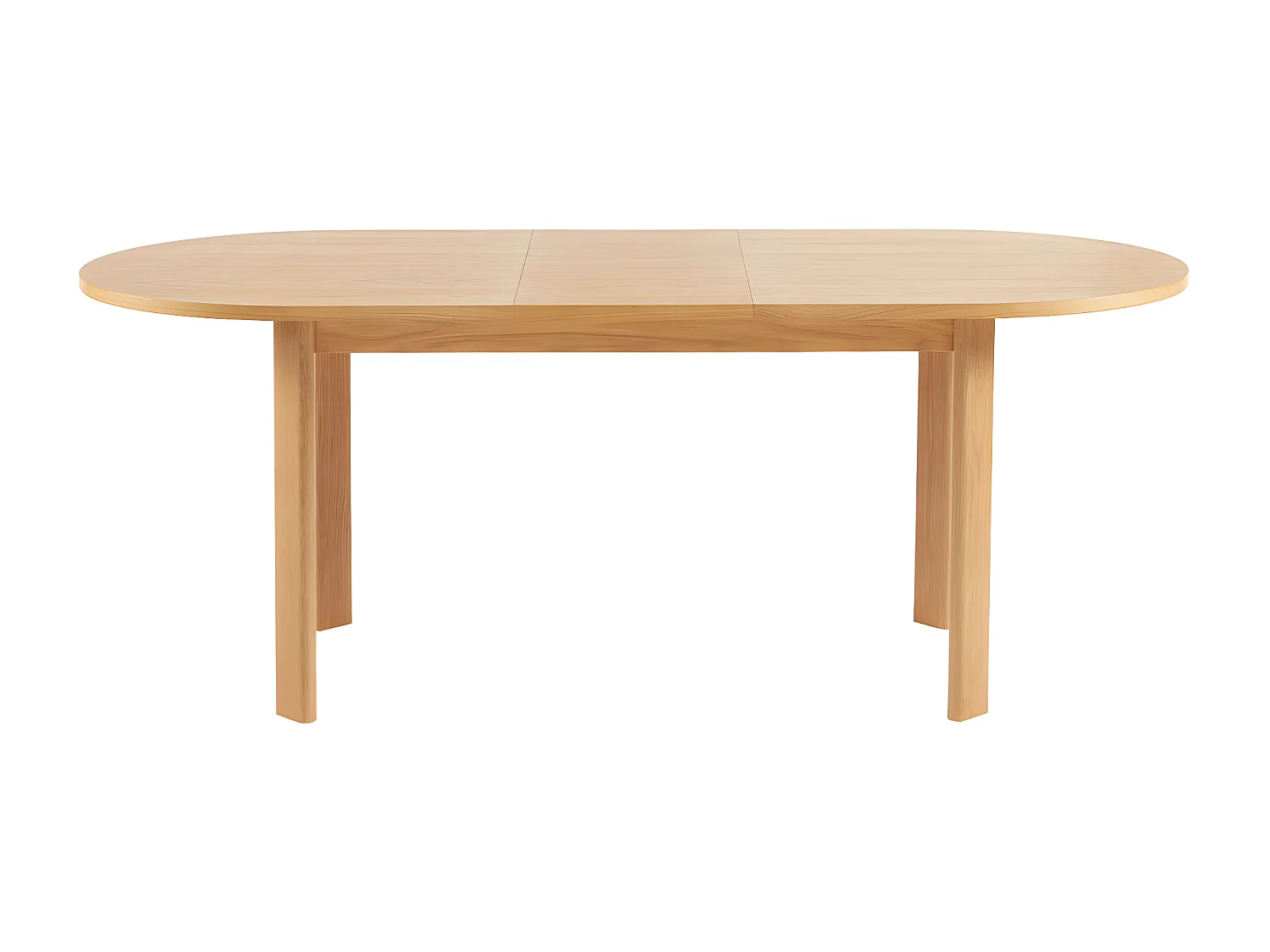 Tirna - Table à manger extensible 6 à 8 personnes ovale en bois 160-200x90cm - Bois clair