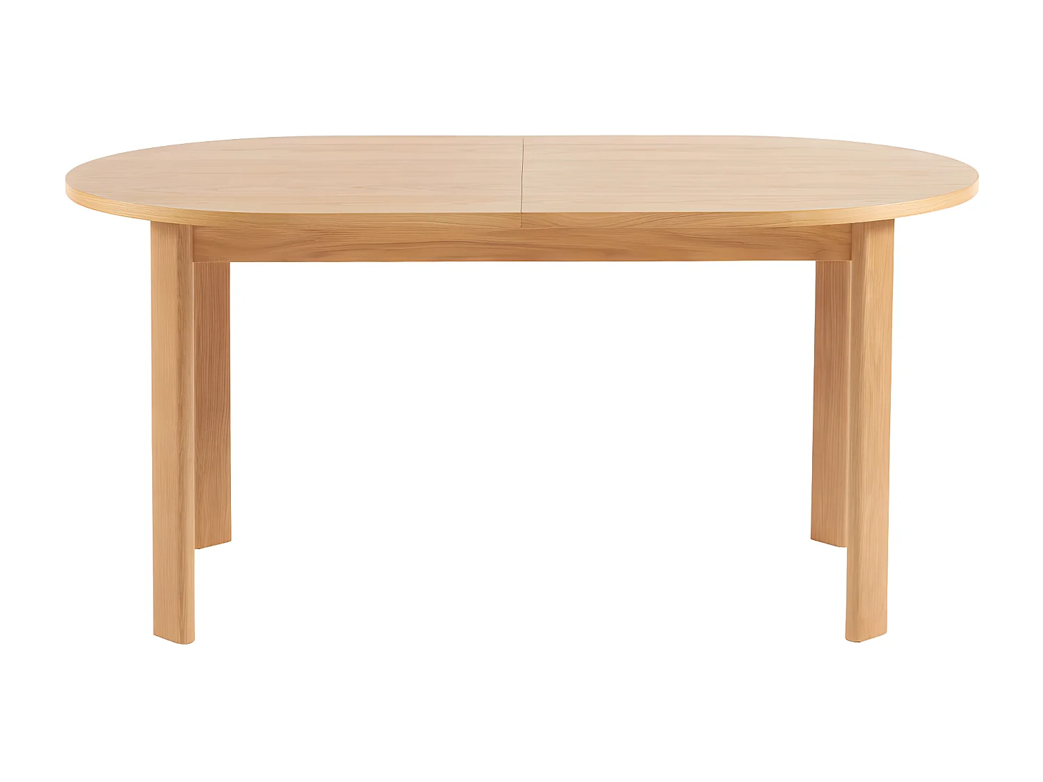 Tirna - Table à manger extensible 6 à 8 personnes ovale en bois 160-200x90cm - Bois clair