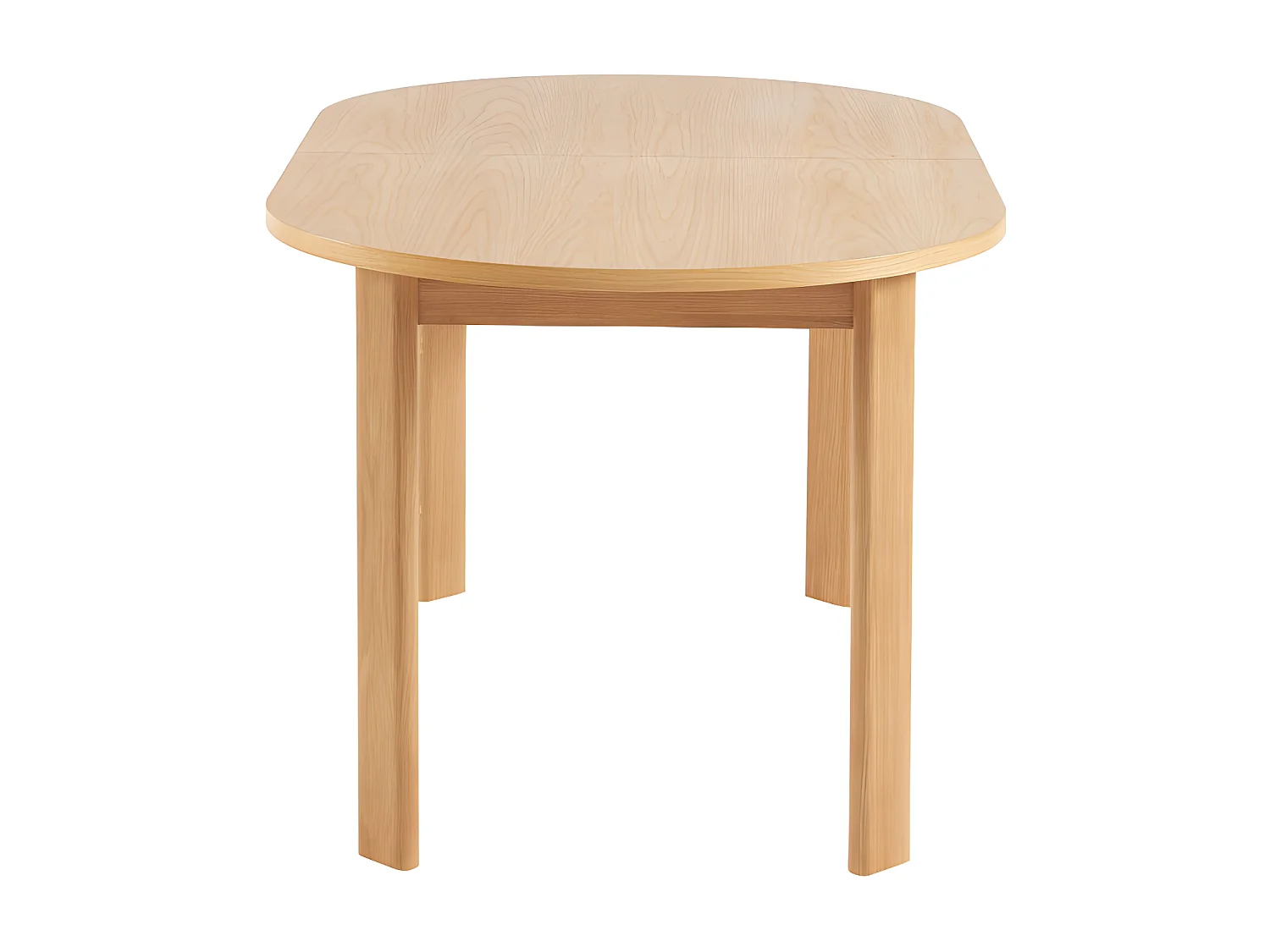 Tirna - Table à manger extensible 6 à 8 personnes ovale en bois 160-200x90cm - Bois clair