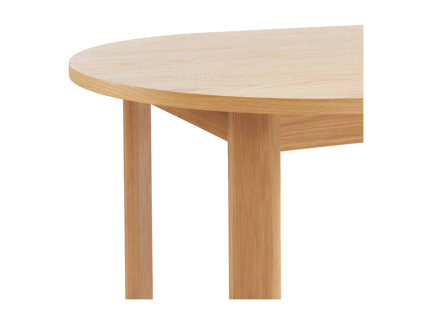 Tirna - Table à manger extensible 6 à 8 personnes ovale en bois 160-200x90cm - Bois clair