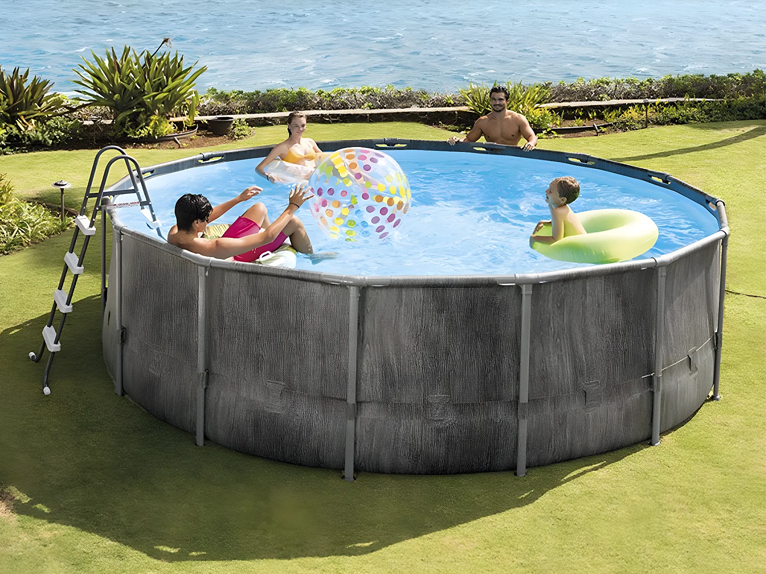 Piscine tubulaire Baltik ronde 4,57 x 1,22 m - Intex