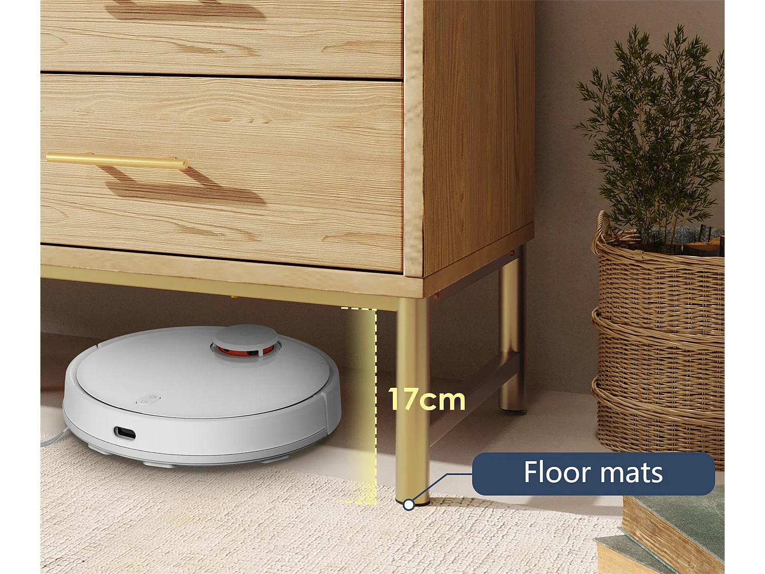 Commode 6 tiroirs - panneaux de particules - Naturel