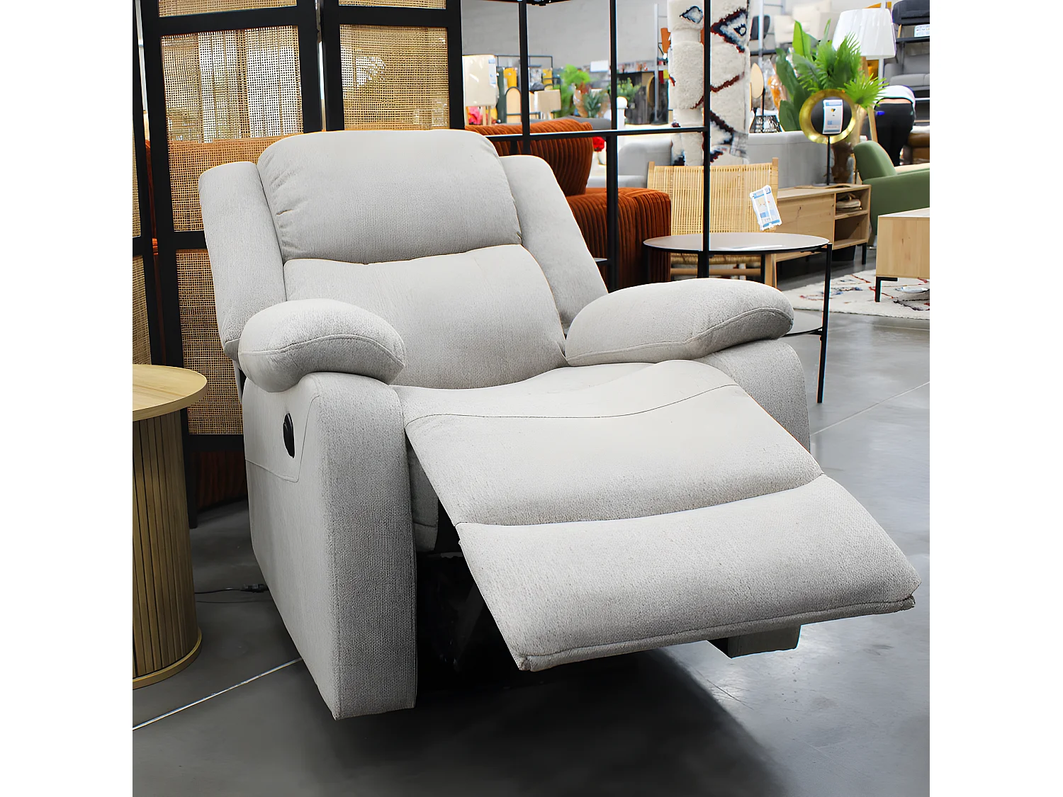 Fauteuil relax électrique inclinable beige David