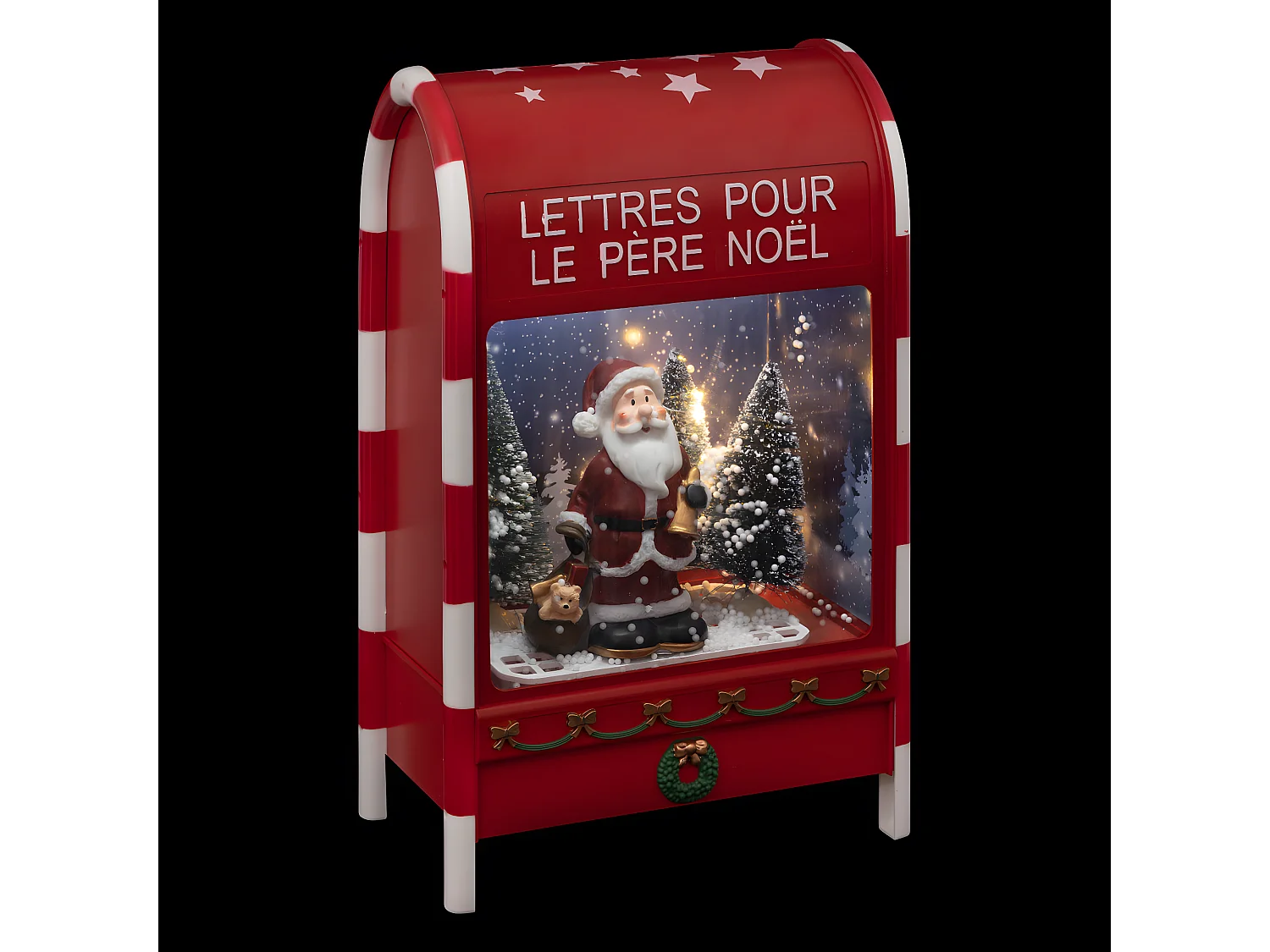 Déco de Noël Lumineuse Boîte aux lettres 12 LED Blanc Froid