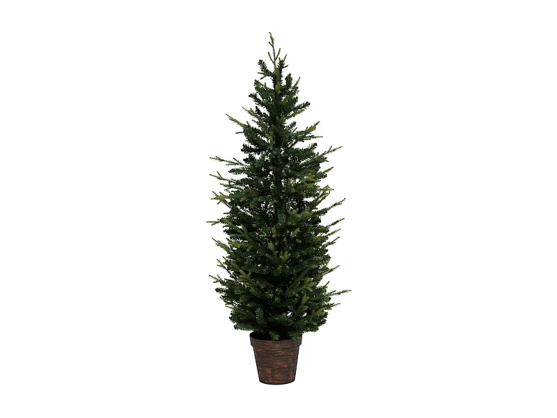 Sapin de Noël artificiel Vert 2 tons dans un pot cuivré H 150 cm