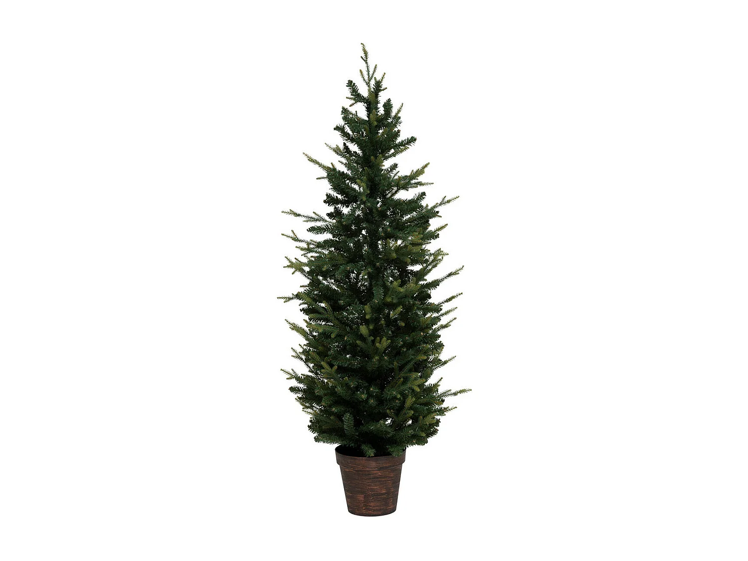 Sapin de Noël artificiel Vert 2 tons dans un pot cuivré H 150 cm