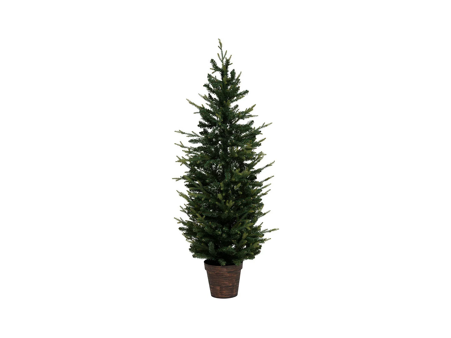 Sapin de Noël artificiel Vert 2 tons dans un pot cuivré H 150 cm