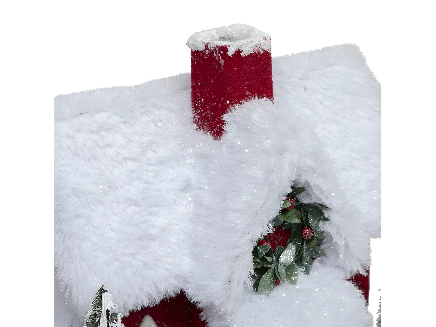 Déco à poser Maison du Père Noël enneigée H 25.5 cm