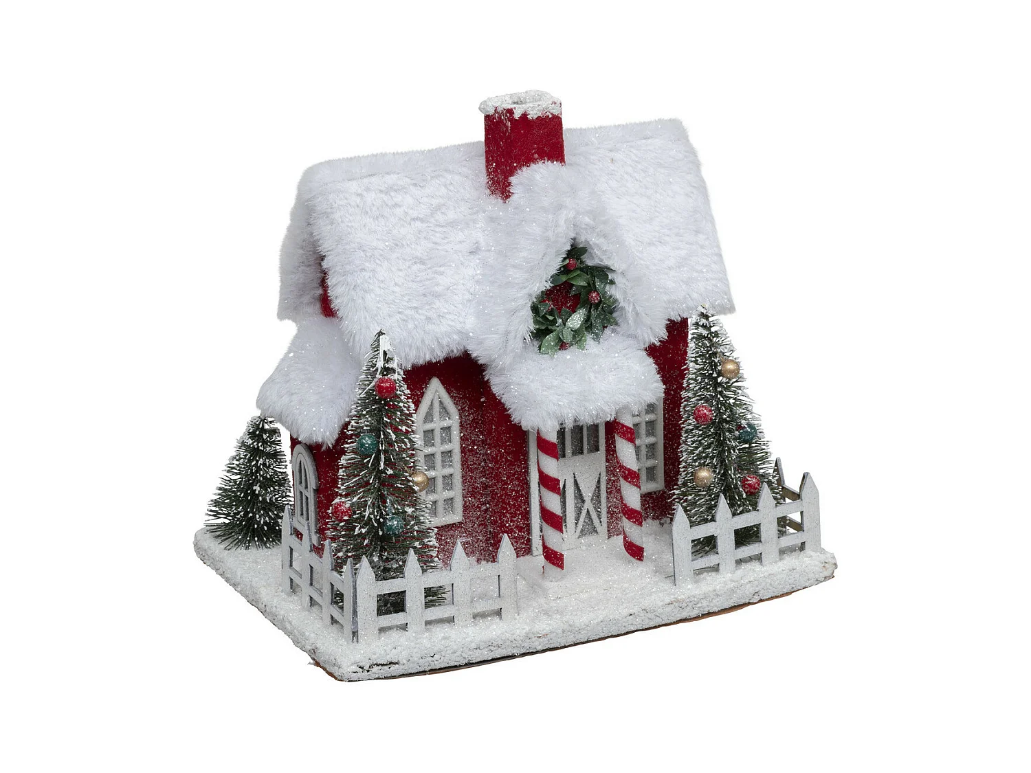 Déco à poser Maison du Père Noël enneigée H 25.5 cm