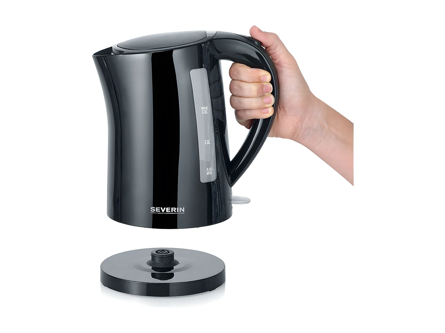 Severin Bouilloire sans fil 1.5l 2200w noir - wk3498