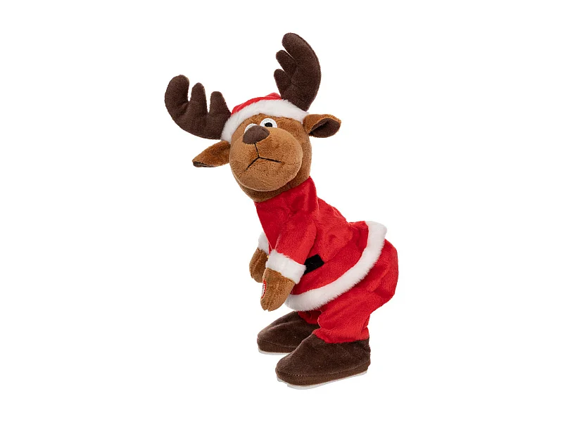 Automate de Noël Renne Fun musical et animé H 28 cm