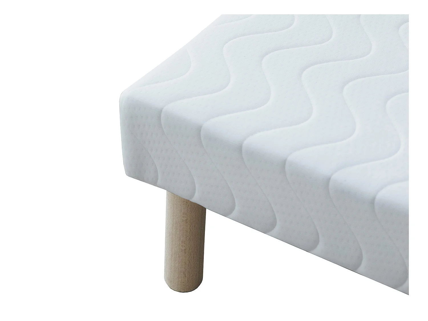 Somier tapizado 90 x 200 cm 10 láminas - Blanco - ASTHENIS II de YSMÉE