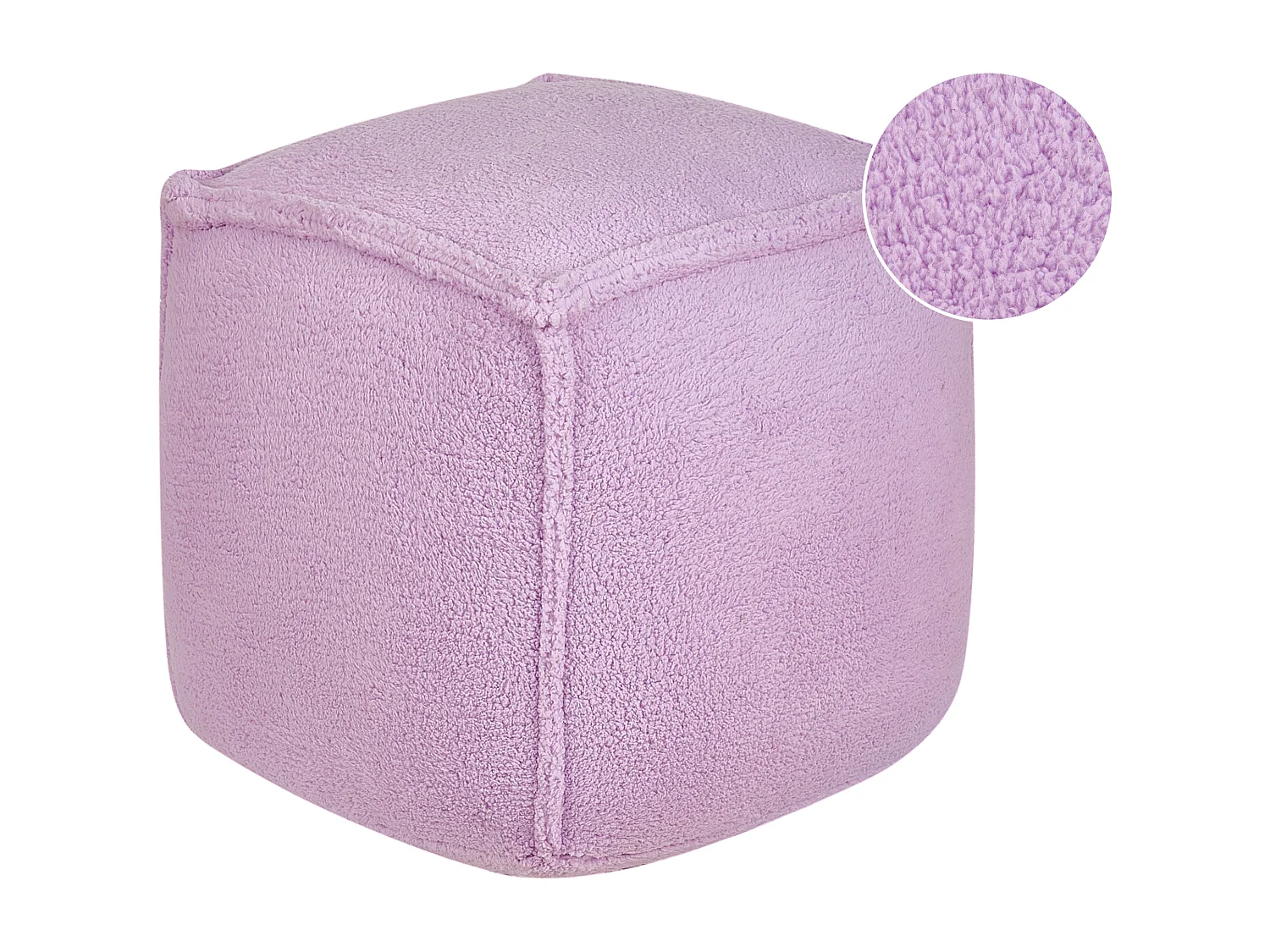 Pouf ALIPUR Bouclé Violet