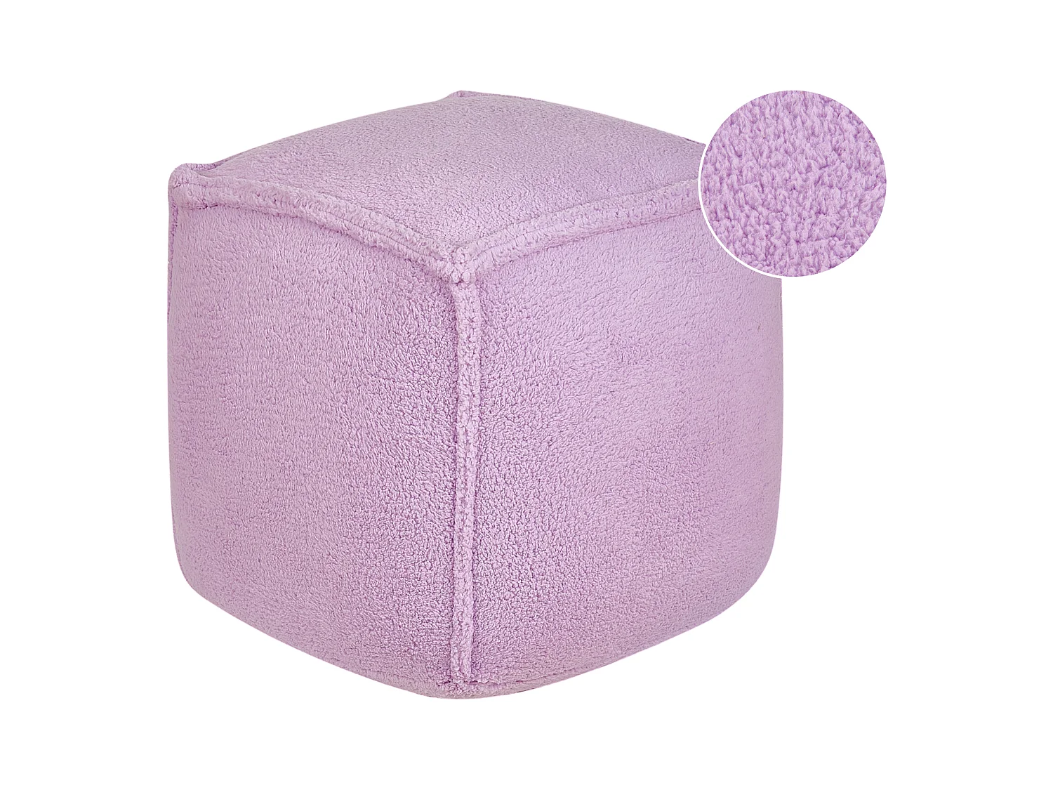 Pouf ALIPUR Bouclé Violet