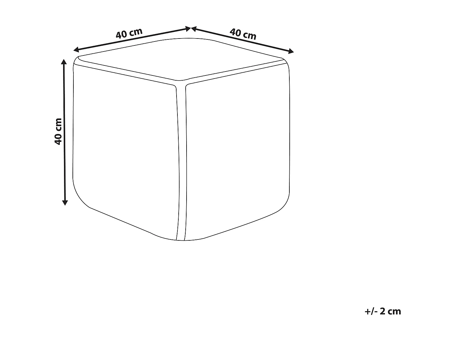 Pouf ALIPUR Bouclé Viola 40 cm 40 cm 40 cm