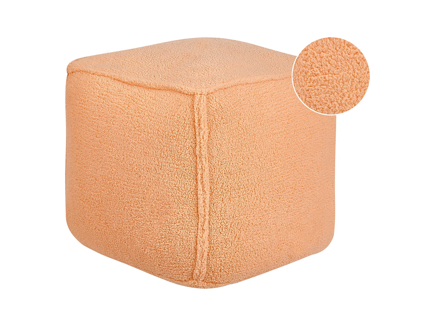 Pouf ALIPUR Bouclé Orange