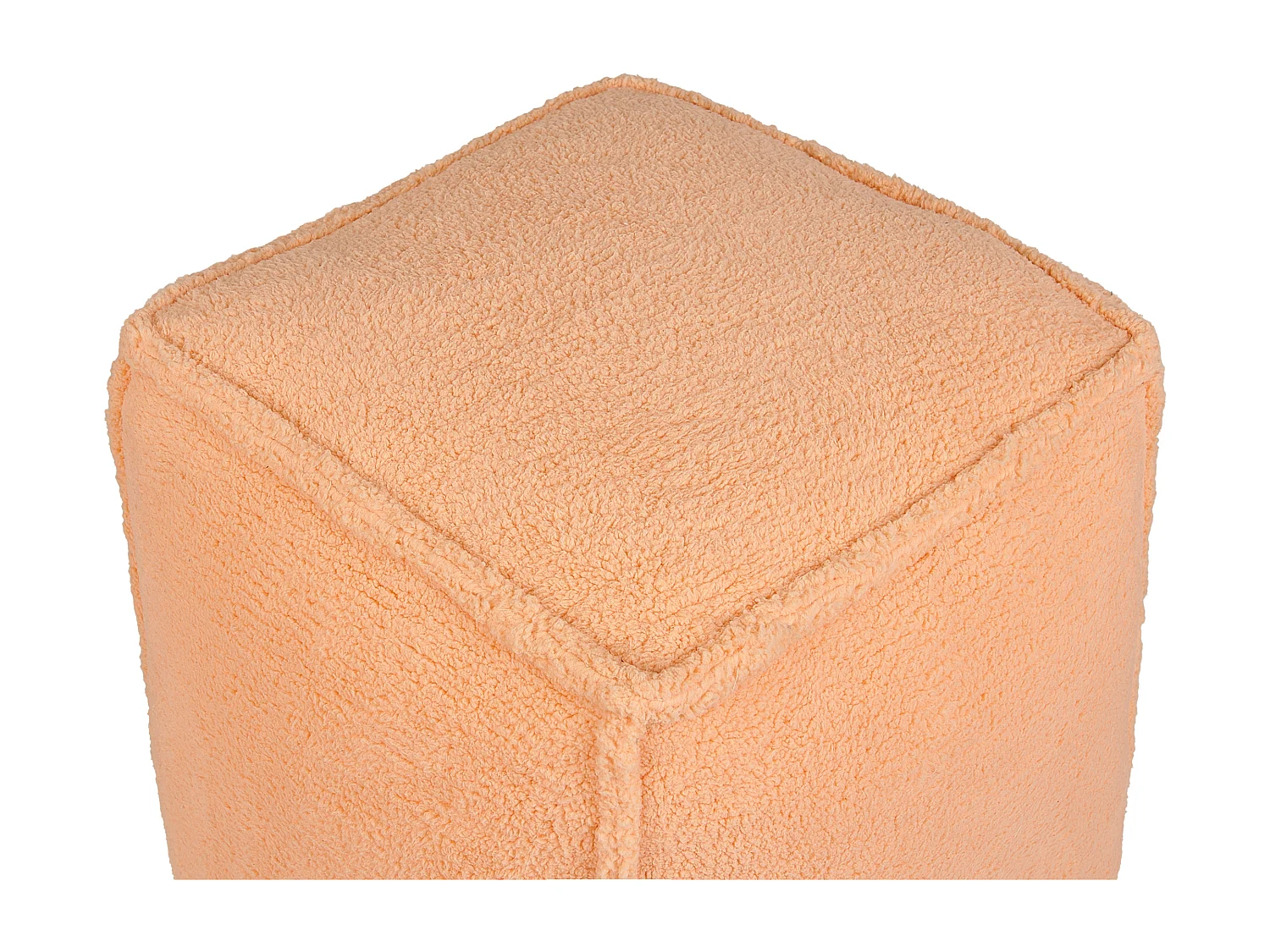 Pouf ALIPUR Bouclé Arancione 40 cm 40 cm 40 cm