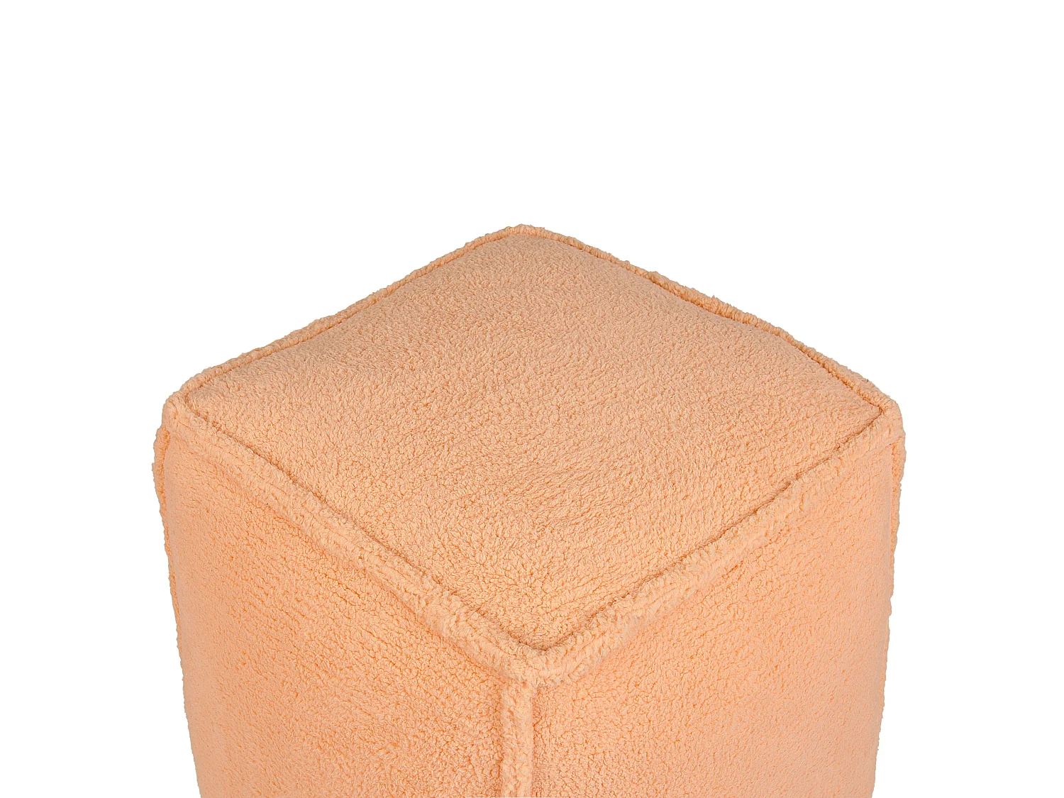Pouf ALIPUR Bouclé Orange 40 cm 40 cm 40 cm