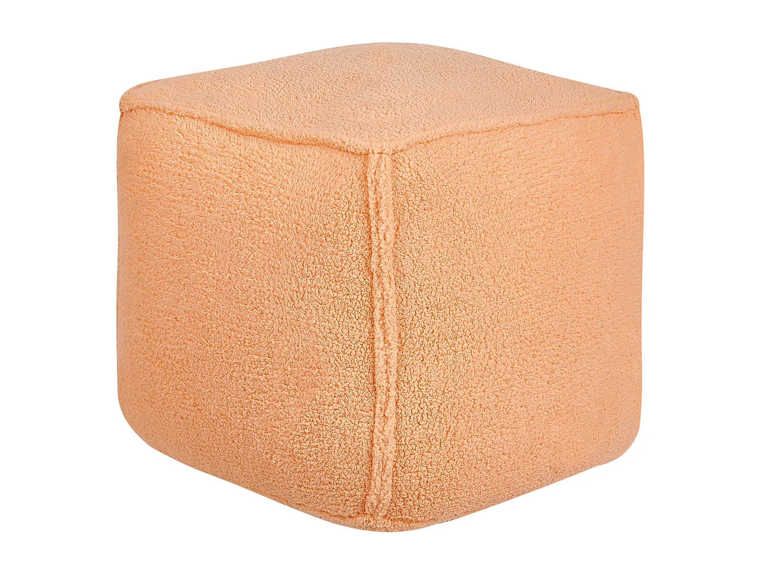 Pouf ALIPUR Bouclé Orange 40 cm 40 cm 40 cm