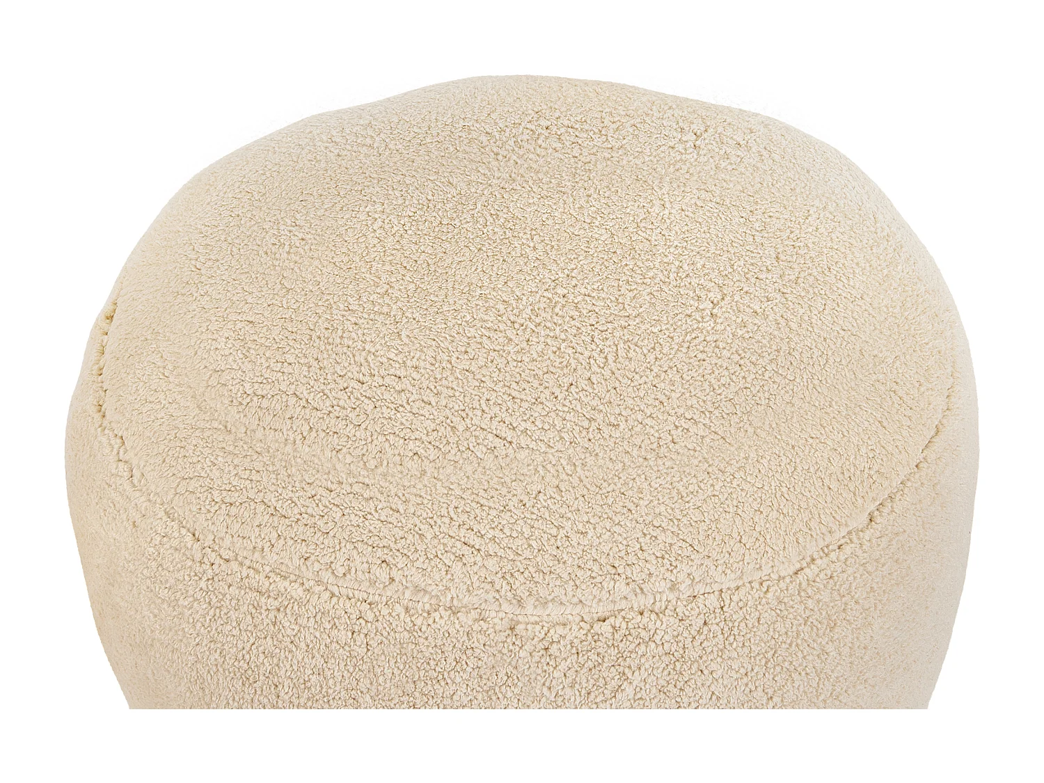 Pouf ADLANA Bouclé Beige 50 cm 50 cm 30 cm