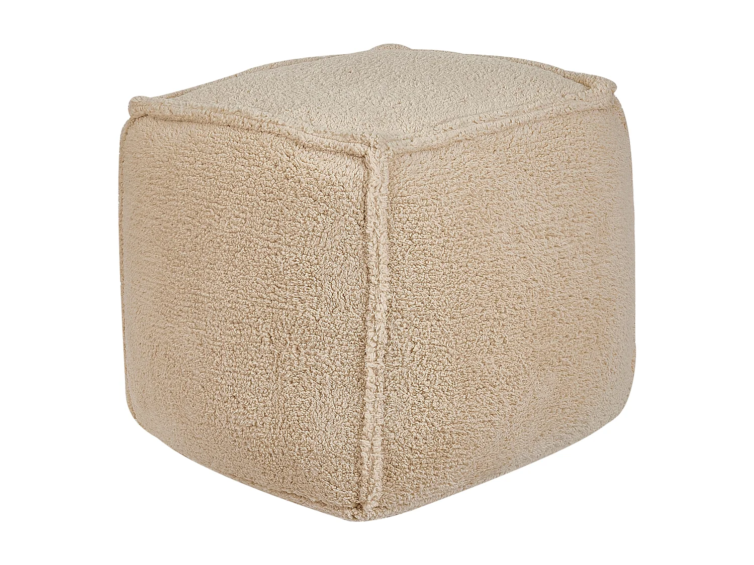 Puf ALIPUR Bouclé Marrón claro 40 cm 40 cm 40 cm