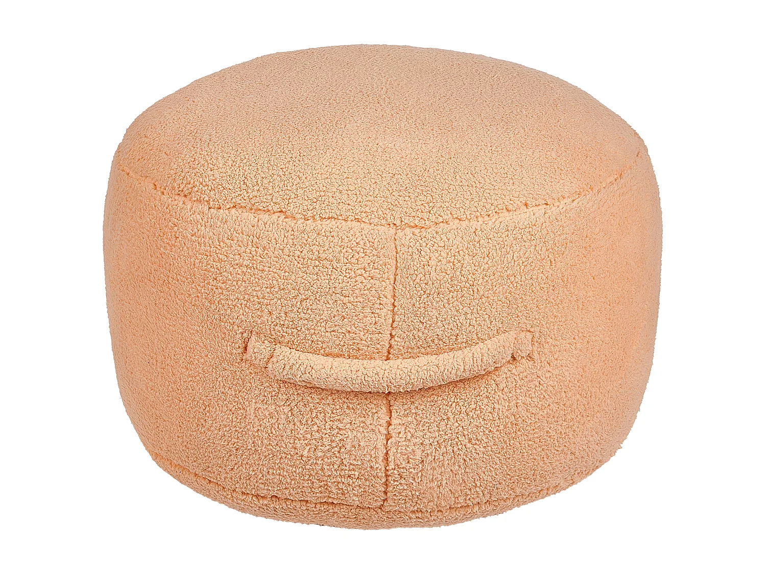 Puf ADLANA Bouclé Naranja 50 cm 50 cm 30 cm