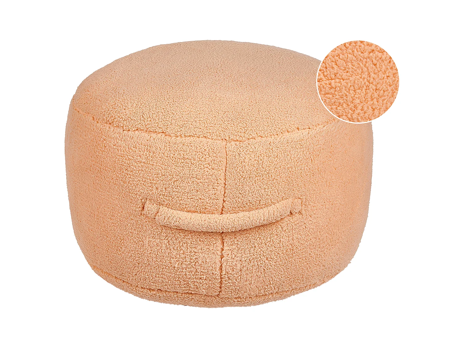 Pouf ADLANA Bouclé Orange
