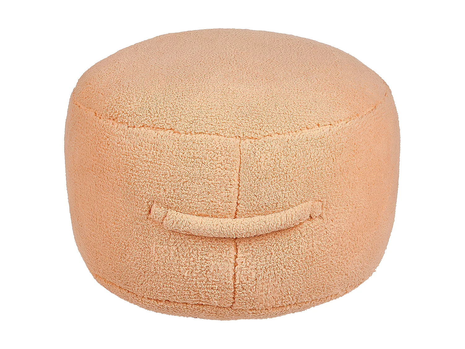 Pouf ADLANA Bouclé Orange 50 cm 50 cm 30 cm