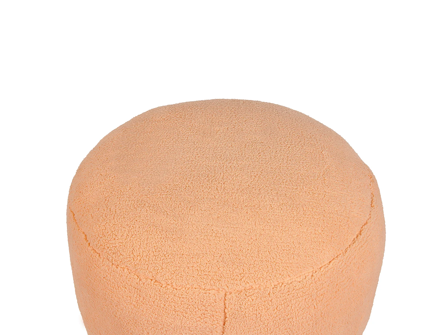 Pouf ADLANA Bouclé Orange 50 cm 50 cm 30 cm