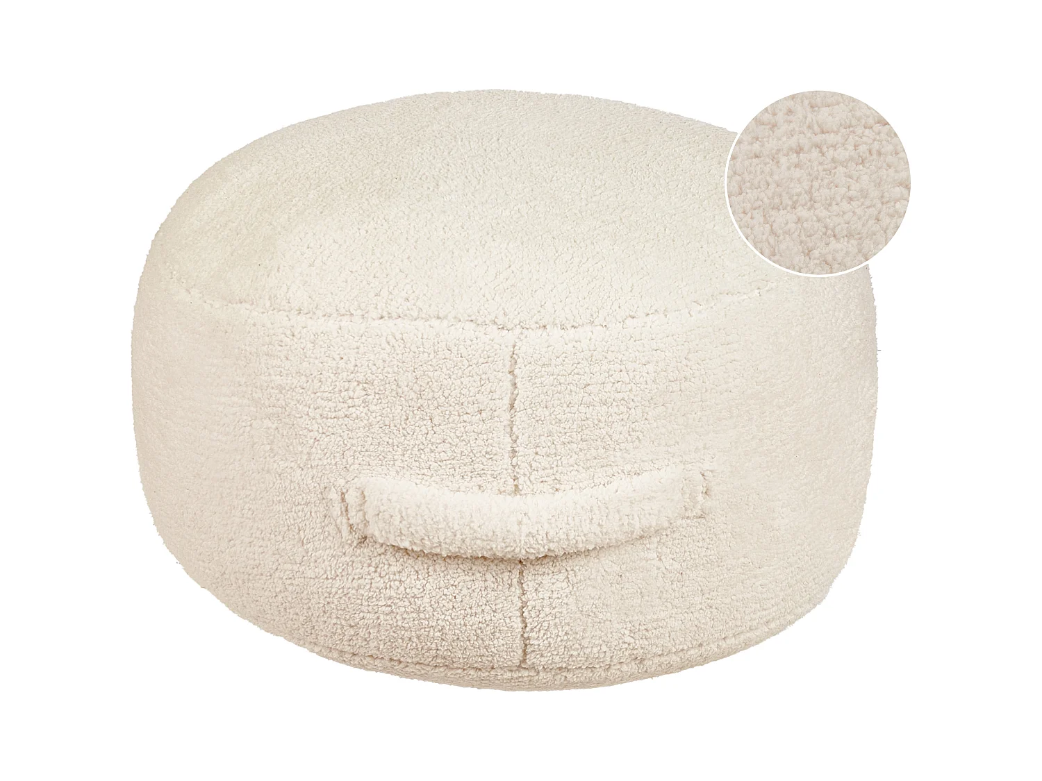 Pouf ADLANA Bouclé Beige clair