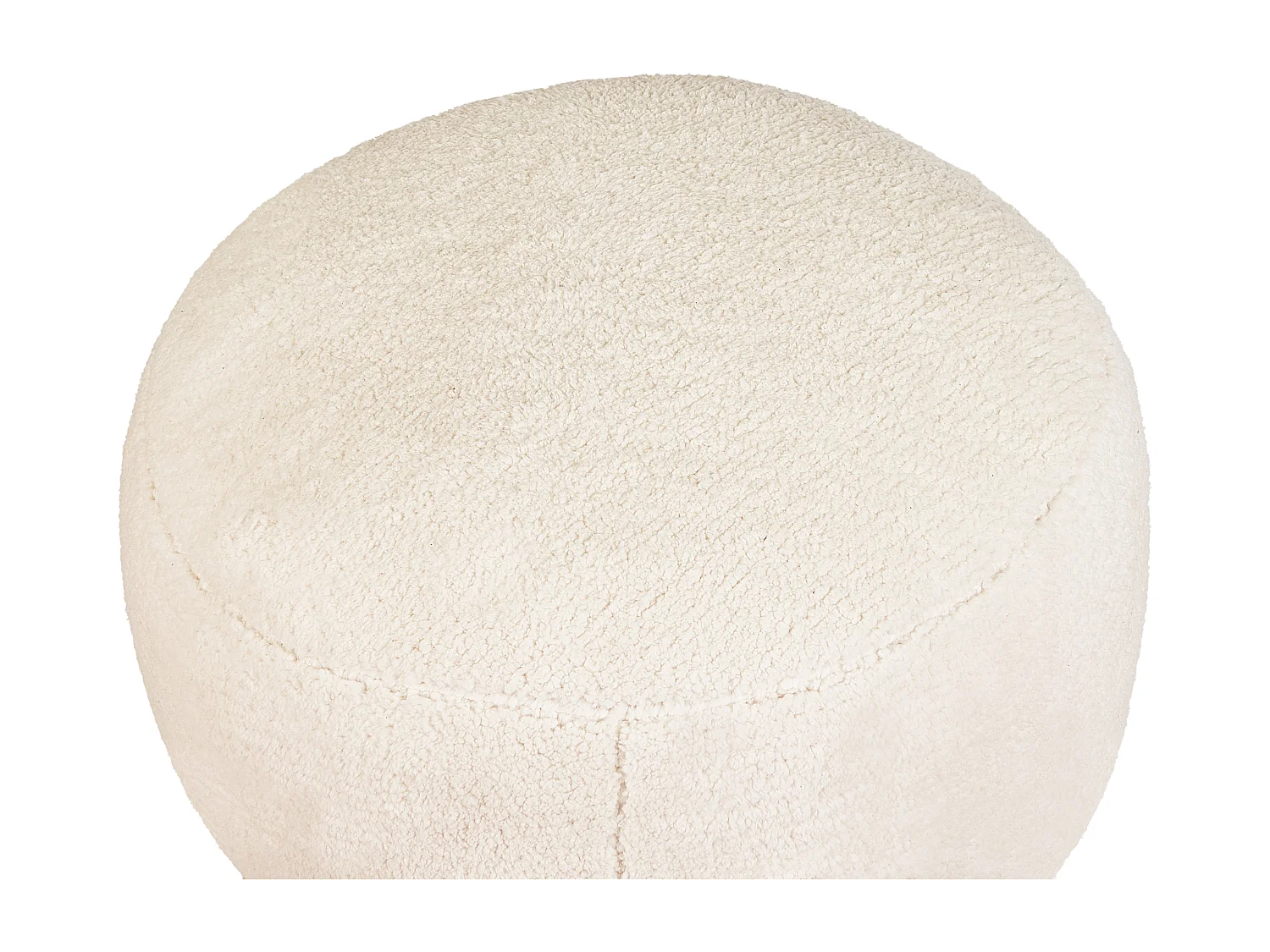 Puf ADLANA Boucle Jasnobeżowy 50 cm 50 cm 30 cm