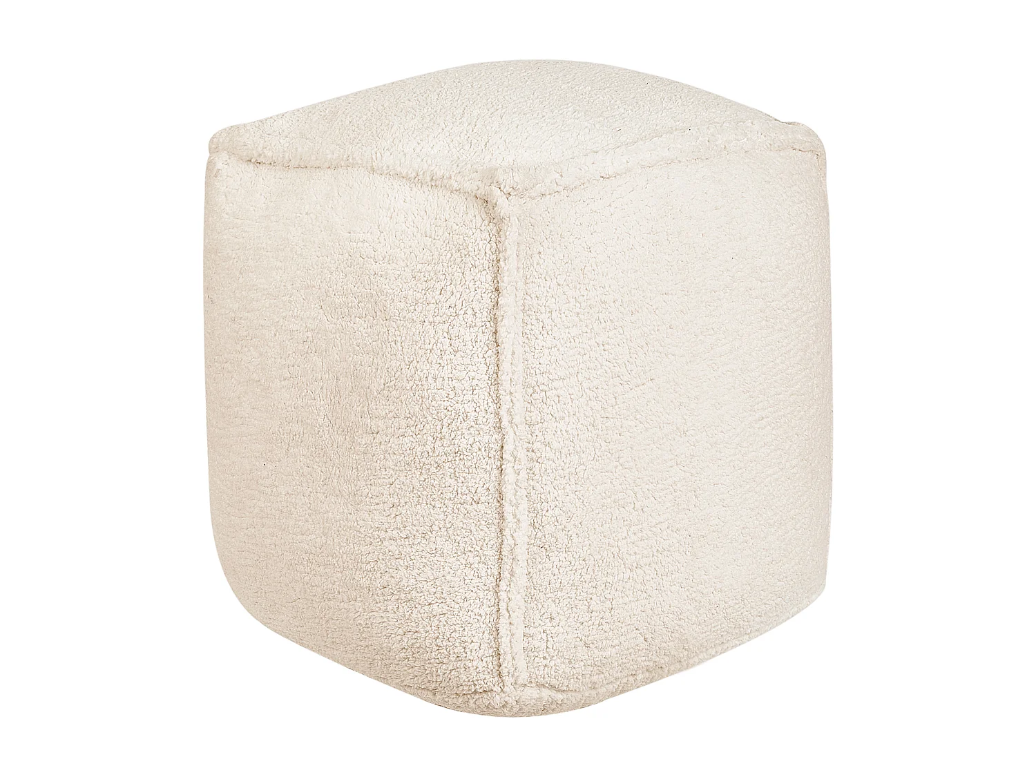 Puf ALIPUR Bouclé Beige claro 40 cm 40 cm 40 cm