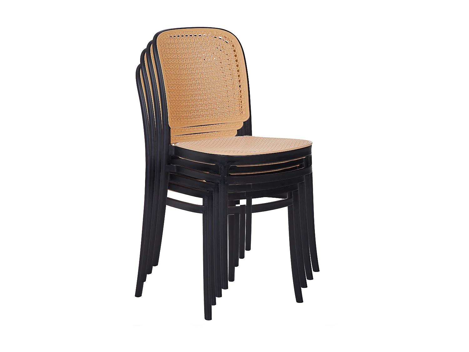 Lot de 4 chaises de jardin PLOSE Beige